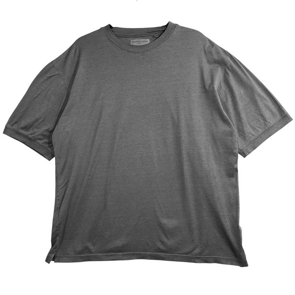 Tricots St Raphael L Gray Cotton TShirt Basic Soft Minimalist Designer Comfort‎
